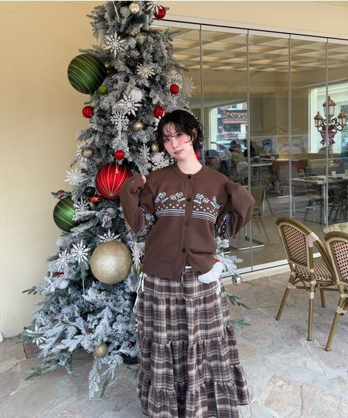 BELLOL(ベロエル)の「Flower point cardigan BROWN(カーディガン/ボレロ・レディース・その他・FREE)」の6枚目の写真