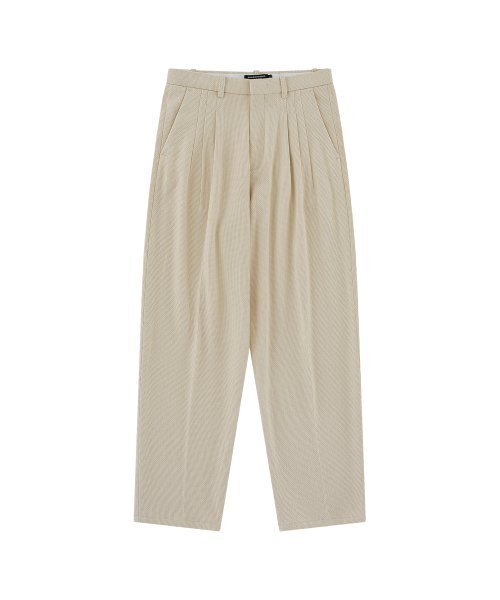 HONGWOOSUNG(ホンウソン)の「3TUCKS TAPERED TROUSERS_BEIGE(その他パンツ・メンズ・その他・S)」の1枚目の写真