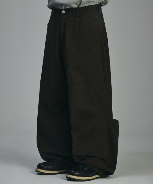 SCALLYWAG（スカリーワグ）の「バックカンガルー切り替えチノパンツ[チャコール]（その他パンツ・レディース・その他・S/M/L/XL）」の2枚目の写真