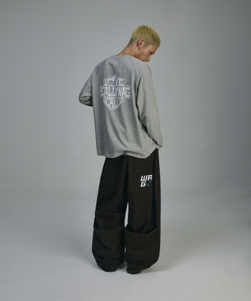 SCALLYWAG（スカリーワグ）の「バックカンガルー切り替えチノパンツ[チャコール]（その他パンツ・レディース・その他・S/M/L/XL）」の3枚目の写真