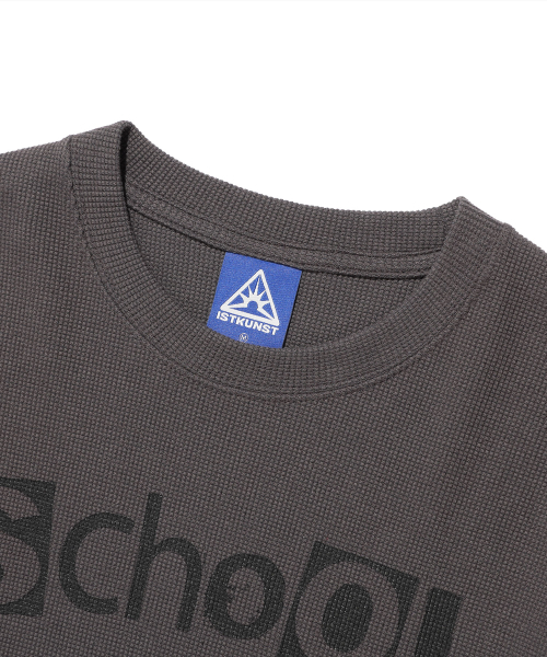 ISTKUNST(イストクンスト)の「DOES NOT TEACH WAFFLE LS TEE_CHARCOAL(IK2FSMT551A)(Tシャツ/カットソー・レディース・チャコール・S/M/L)」の3枚目の写真