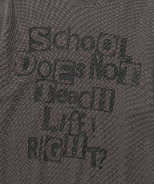 ISTKUNST(イストクンスト)の「DOES NOT TEACH WAFFLE LS TEE_CHARCOAL(IK2FSMT551A)(Tシャツ/カットソー・レディース・チャコール・S/M/L)」の4枚目の写真