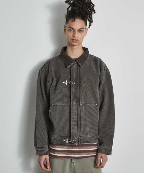 セール】Faded Canvas Fireman Buckle Jacket / ファイヤーマン