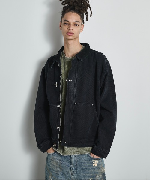 セール】Faded Canvas Fireman Buckle Jacket / ファイヤーマン