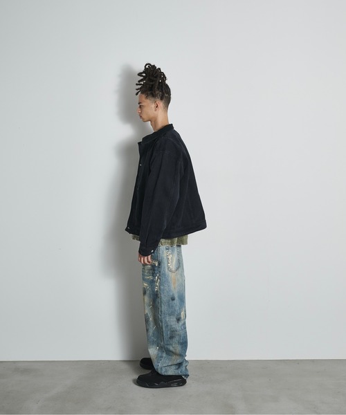 BLANK HOTEL(ブランクホテル)の「Faded Canvas Fireman Buckle Jacket / ファイヤーマンバックルキャンバスワークジャケット(ブルゾン・メンズ・ブラック/グレー・XL/L/M)」の9枚目の写真