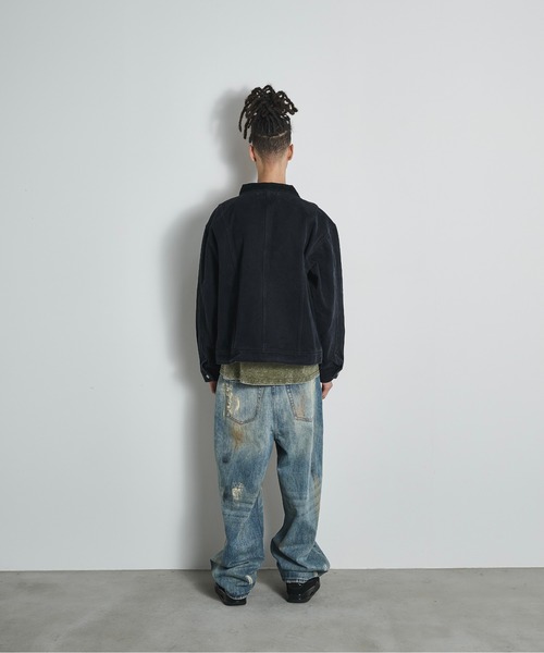 BLANK HOTEL(ブランクホテル)の「Faded Canvas Fireman Buckle Jacket / ファイヤーマンバックルキャンバスワークジャケット(ブルゾン・メンズ・ブラック/グレー・XL/L/M)」の10枚目の写真