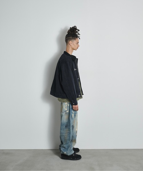 BLANK HOTEL(ブランクホテル)の「Faded Canvas Fireman Buckle Jacket / ファイヤーマンバックルキャンバスワークジャケット(ブルゾン・メンズ・ブラック/グレー・XL/L/M)」の11枚目の写真