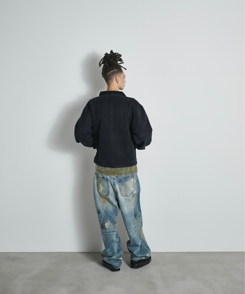 BLANK HOTEL(ブランクホテル)の「Faded Canvas Fireman Buckle Jacket / ファイヤーマンバックルキャンバスワークジャケット(ブルゾン・メンズ・ブラック/グレー・XL/L/M)」の14枚目の写真