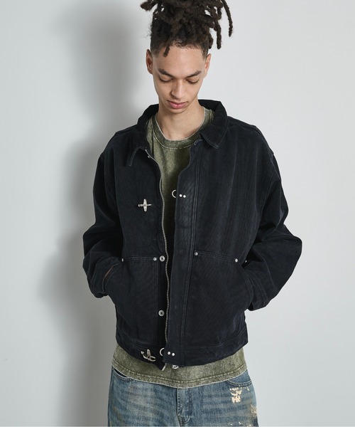セール】Faded Canvas Fireman Buckle Jacket / ファイヤーマン