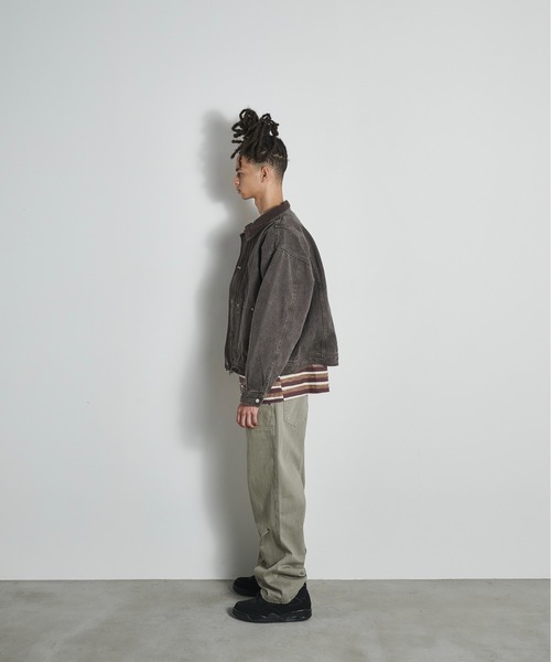 BLANK HOTEL(ブランクホテル)の「Faded Canvas Fireman Buckle Jacket / ファイヤーマンバックルキャンバスワークジャケット(ブルゾン・メンズ・ブラック/グレー・XL/L/M)」の22枚目の写真