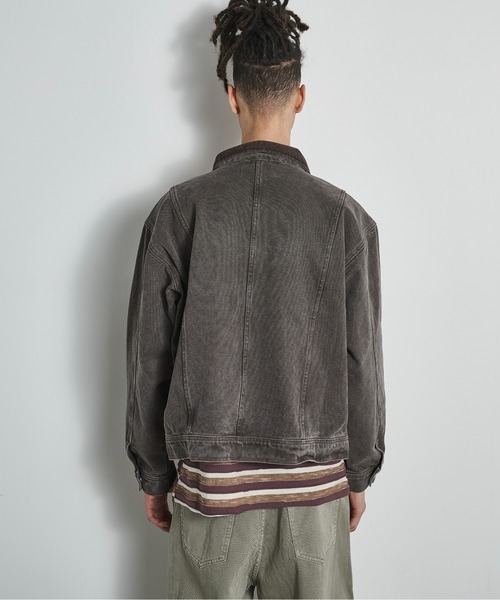 BLANK HOTEL(ブランクホテル)の「Faded Canvas Fireman Buckle Jacket / ファイヤーマンバックルキャンバスワークジャケット(ブルゾン・メンズ・ブラック/グレー・XL/L/M)」の18枚目の写真
