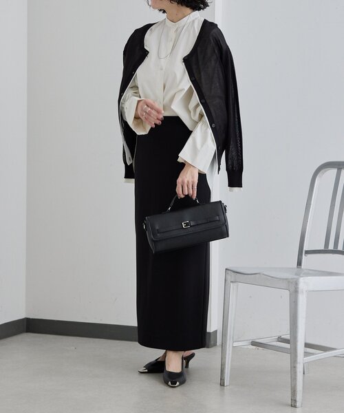 ear PAPILLONNER(イアパピヨネ)の「《本革/軽量440g》ベルトフラップショルダーバッグ(ショルダーバッグ・レディース・ブラック/ベージュ・FREE)」の18枚目の写真