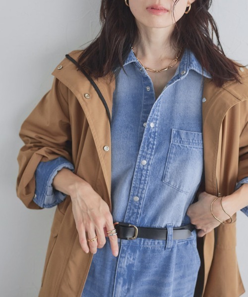 RASW(ラス)の「デニムシャツワンピース(ワンピース・レディース・ブルー/サックスブルー・S/M/L)」の9枚目の写真