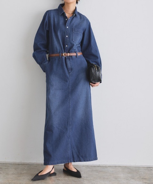 RASW(ラス)の「デニムシャツワンピース(ワンピース・レディース・ブルー/サックスブルー・S/M/L)」の20枚目の写真