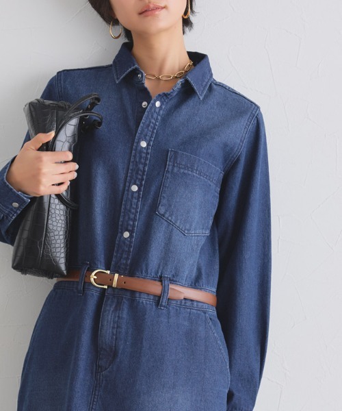 RASW(ラス)の「デニムシャツワンピース(ワンピース・レディース・ブルー/サックスブルー・S/M/L)」の22枚目の写真