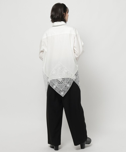 niko and...（ニコアンド）の「ハンカチレースシャツ（シャツ/ブラウス・レディース・オフホワイト/チャコール・FREE）」の12枚目の写真