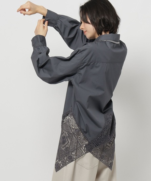 niko and...（ニコアンド）の「ハンカチレースシャツ（シャツ/ブラウス・レディース・オフホワイト/チャコール・FREE）」の17枚目の写真