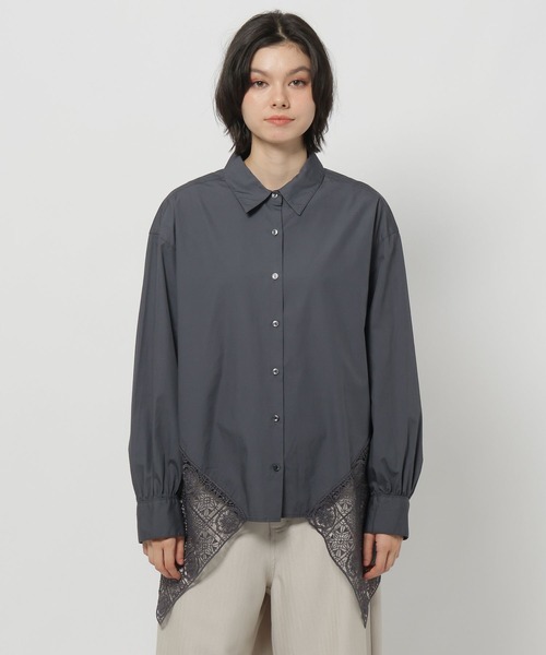 niko and...（ニコアンド）の「ハンカチレースシャツ（シャツ/ブラウス・レディース・オフホワイト/チャコール・FREE）」の19枚目の写真