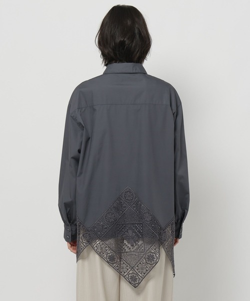 niko and...（ニコアンド）の「ハンカチレースシャツ（シャツ/ブラウス・レディース・オフホワイト/チャコール・FREE）」の21枚目の写真