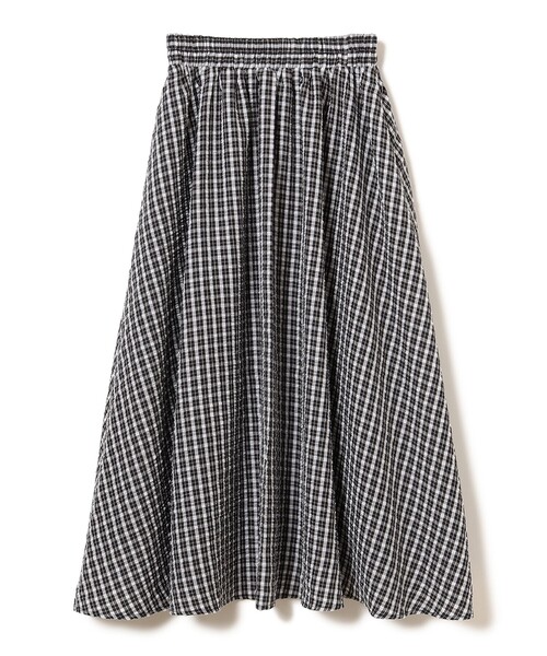 mmts（マミタス）の「“ルビー” ギンガムチェック ギャザー フレアスカート（スカート・レディース・ブラック/ラベンダー・MEDIUM/SMALL）」の18枚目の写真