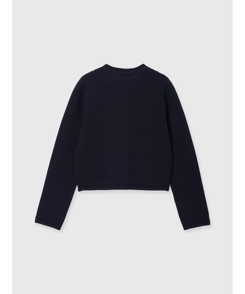 anuans アニュアンス クラシカルノーカラーニットジャケット ネイビー 新品 アニュアンス anuans クラシカルノーカラーニットジャケット （NAVY