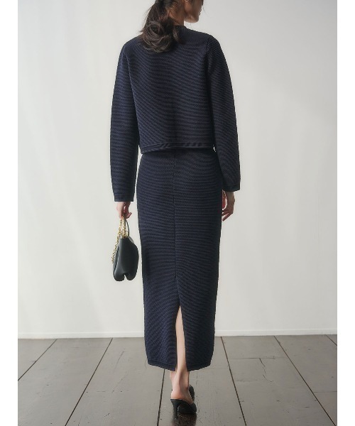 anuans(アニュアンス)の「【ZOZO限定カラー】ノーカラーラーベンニットジャケット(ノーカラージャケット・レディース・その他8/ブラック×ホワイト/ミント/アイボリー/ターコイズブルー/ブラック/ネイビー・S/M)」の17枚目の写真