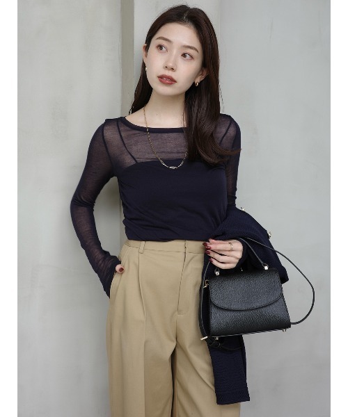 anuans(アニュアンス)の「【ZOZO限定カラー】ノーカラーラーベンニットジャケット(ノーカラージャケット・レディース・その他8/ブラック×ホワイト/ミント/アイボリー/ターコイズブルー/ブラック/ネイビー・S/M)」の21枚目の写真