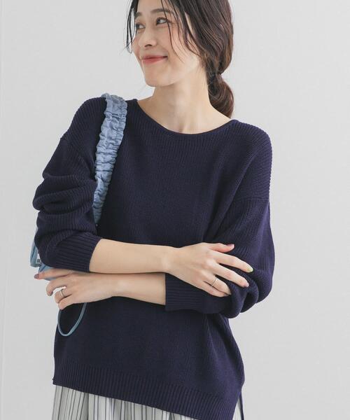 URBAN RESEARCH DOORS（アーバンリサーチドアーズ）の「畦ボートネックKNIT（ニット/セーター・レディース・ベージュ/ネイビー/オフホワイト・FREE）」の22枚目の写真