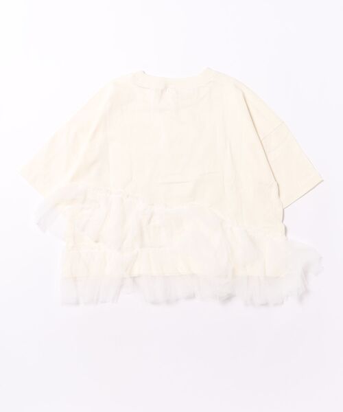 nino（ニノ）の「裾チュールTシャツ（Tシャツ/カットソー・キッズ・パープル/ホワイト・140cm/150cm/130cm）」の3枚目の写真