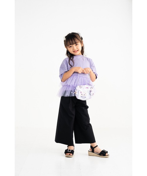 nino（ニノ）の「裾チュールTシャツ（Tシャツ/カットソー・キッズ・パープル/ホワイト・140cm/150cm/130cm）」の8枚目の写真