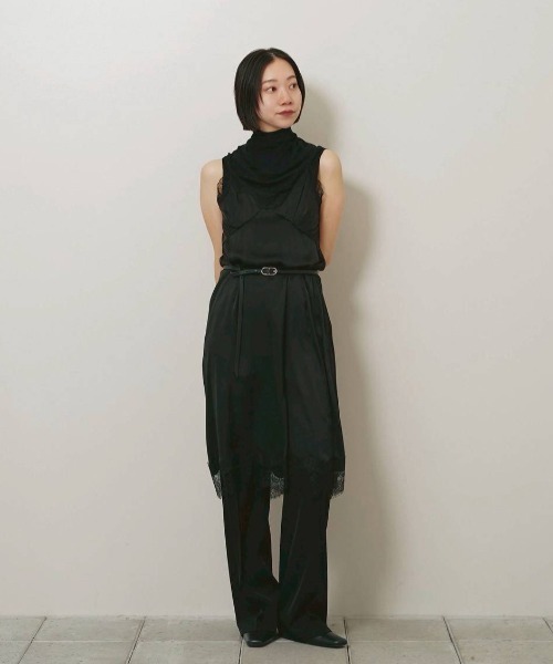 TODAYFUL(トゥデイフル)の「Satin Lace Dress(ドレス・レディース・ミント/ブラック/アイボリー・38inch/36inch)」の7枚目の写真