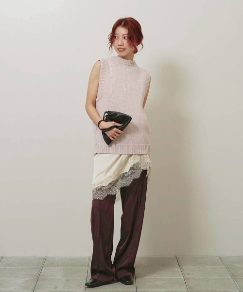 TODAYFUL(トゥデイフル)の「Satin Lace Dress(ドレス・レディース・ミント/ブラック/アイボリー・38inch/36inch)」の8枚目の写真