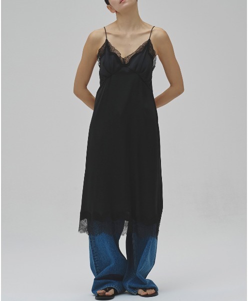 TODAYFUL(トゥデイフル)の「Satin Lace Dress(ドレス・レディース・ミント/ブラック/アイボリー・38inch/36inch)」の12枚目の写真