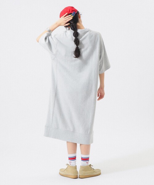 Champion（チャンピオン）の「【別注】Champion / リバースウィーブ(R) ショートスリーブ ワンピース（ワンピース・レディース・ネイビー/ブラック/グレー・SMALL）」の7枚目の写真