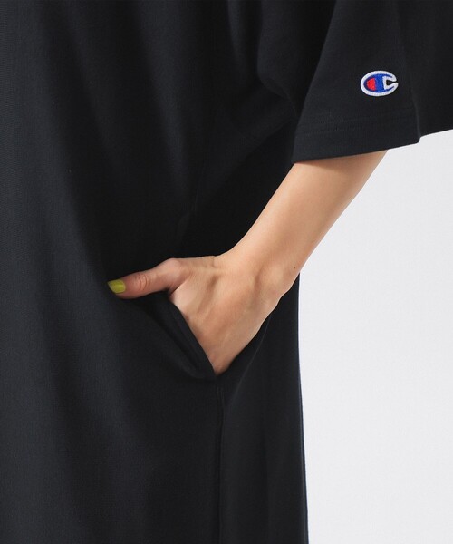 Champion（チャンピオン）の「【別注】Champion / リバースウィーブ(R) ショートスリーブ ワンピース（ワンピース・レディース・ネイビー/ブラック/グレー・SMALL）」の16枚目の写真