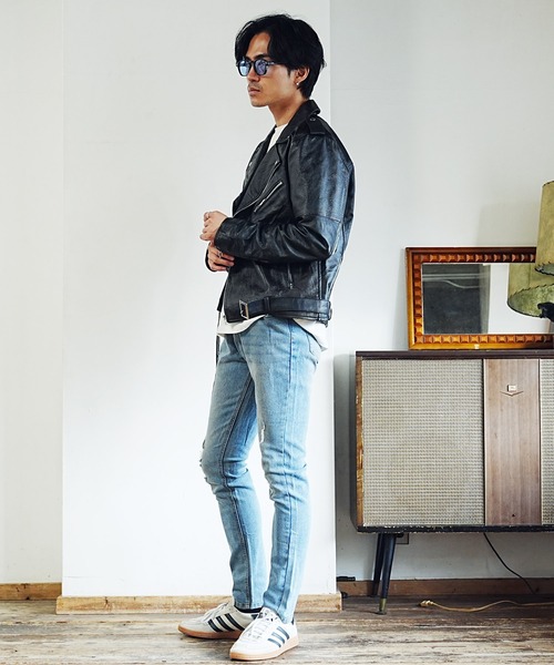 En serio TOKYO(エンソリオトーキョー)の「ダメージ加工 ストレッチデニムパンツ(デニムパンツ・メンズ・ブルー/ブラック/インディゴブルー・LARGE/X-LARGE/MEDIUM)」の14枚目の写真