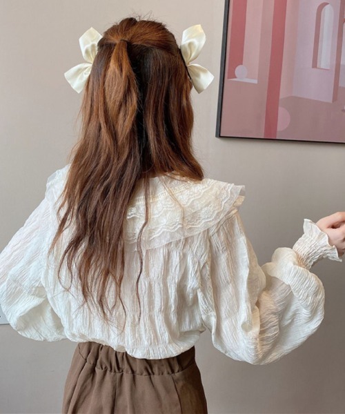 Flugge(フラッジー)の「フリルシフォンブラウス(シャツ/ブラウス・レディース・ホワイト/アイボリー・LARGE/MEDIUM)」の9枚目の写真