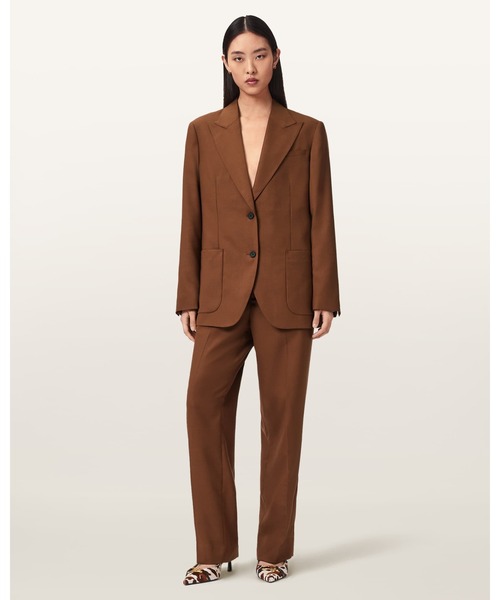 ALLSAINTS(オールセインツ)の「BECK RELAXED FIT BLAZER | BECK リラックス フィット ブレザー(テーラードジャケット・レディース・ブラウン系その他・6/8/10/4)」の2枚目の写真