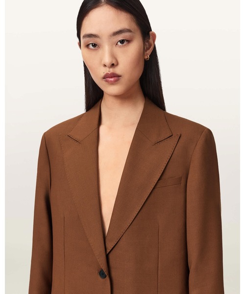 ALLSAINTS(オールセインツ)の「BECK RELAXED FIT BLAZER | BECK リラックス フィット ブレザー(テーラードジャケット・レディース・ブラウン系その他・6/8/10/4)」の3枚目の写真