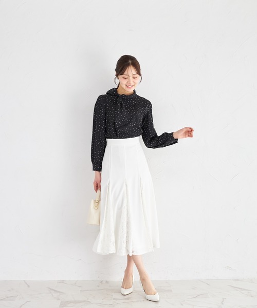 tocco closet(トッコ クローゼット)の「【ZOZO限定】サイドリボンアソートブラウス(シャツ/ブラウス・レディース・ネイビー/ブラック×ホワイト/オフホワイト/ホワイト×ブラック・M)」の19枚目の写真