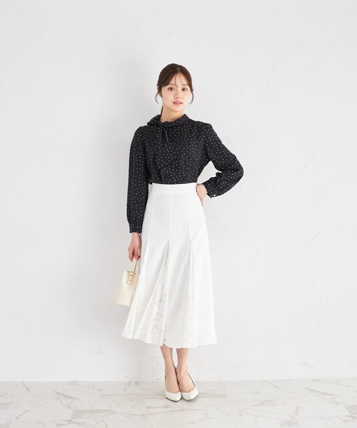 tocco closet(トッコ クローゼット)の「【ZOZO限定】サイドリボンアソートブラウス(シャツ/ブラウス・レディース・ネイビー/ブラック×ホワイト/オフホワイト/ホワイト×ブラック・M)」の20枚目の写真