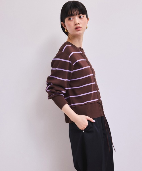 ADAM ET ROPE'(アダムエロペ)の「【WEB限定】バイカラーカーディガン/接触冷感(カーディガン/ボレロ・レディース・サックスブルー/ブラウン系その他2/ブルー系その他・FREE)」の14枚目の写真