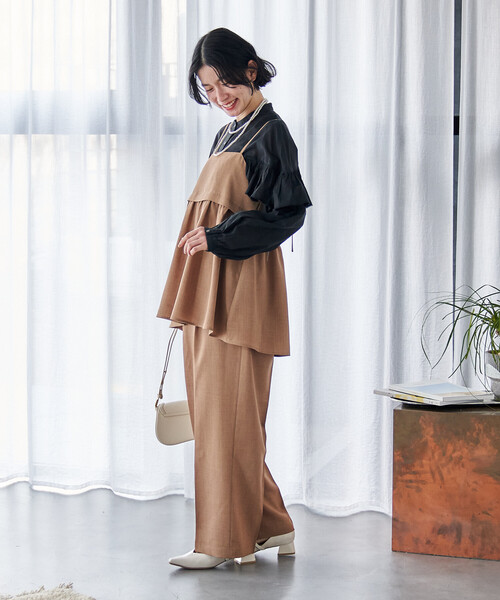 セール】接触冷感/UV LINEN TOUCH ビスチェ パンツ セットアップ