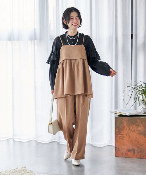 セール】接触冷感/UV LINEN TOUCH ビスチェ パンツ セットアップ
