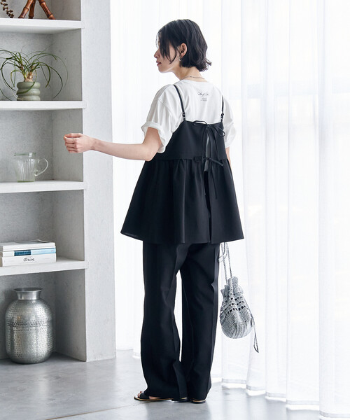 セール】接触冷感/UV LINEN TOUCH ビスチェ パンツ セットアップ