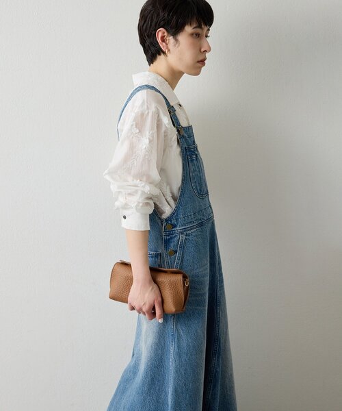 Whim Gazette（ウィムガゼット）の「オーバーオールスカート（ジャンパースカート・レディース・インディゴブルー/キャメル・FREE）」の17枚目の写真