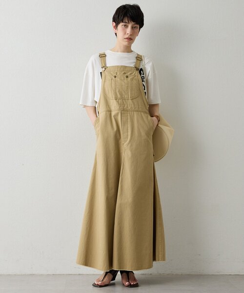 Whim Gazette（ウィムガゼット）の「オーバーオールスカート（ジャンパースカート・レディース・インディゴブルー/キャメル・FREE）」の21枚目の写真