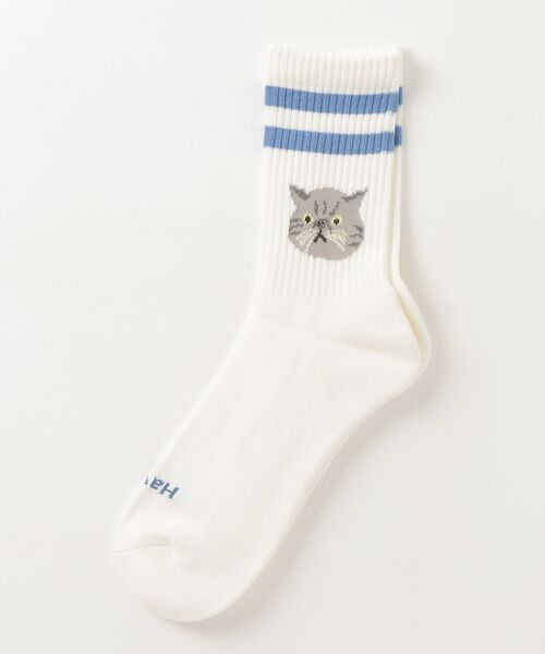 SHIPS（シップス）の「ROSTER SOX:CAT（ソックス/靴下・メンズ・オレンジ/ブルー・ONE SIZE）」の2枚目の写真