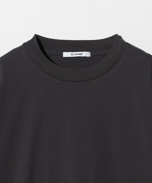 SLOANE(スローン)の「<SLOANE>ドロップショルダー ビッグ Tシャツ(Tシャツ/カットソー・レディース・ダークグレー/ホワイト・3)」の4枚目の写真