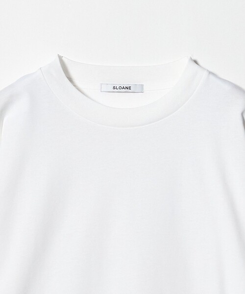 SLOANE(スローン)の「<SLOANE>ドロップショルダー ビッグ Tシャツ(Tシャツ/カットソー・レディース・ダークグレー/ホワイト・3)」の7枚目の写真